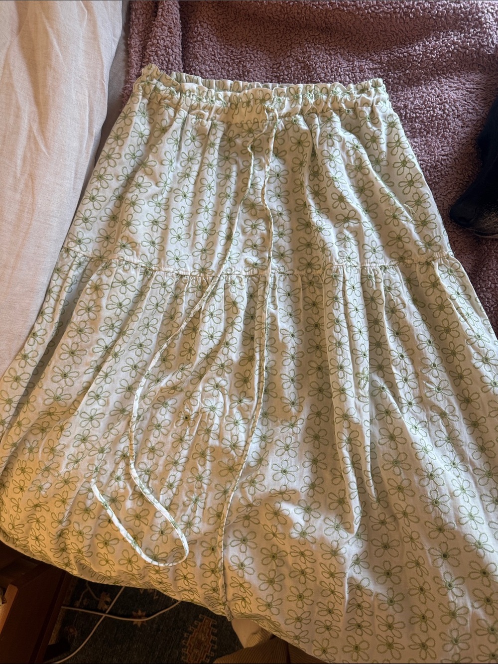 Frankie eyelet Midi Skirt and tank top set - LISA SAYS GAH - Leaf Floral Eyelet